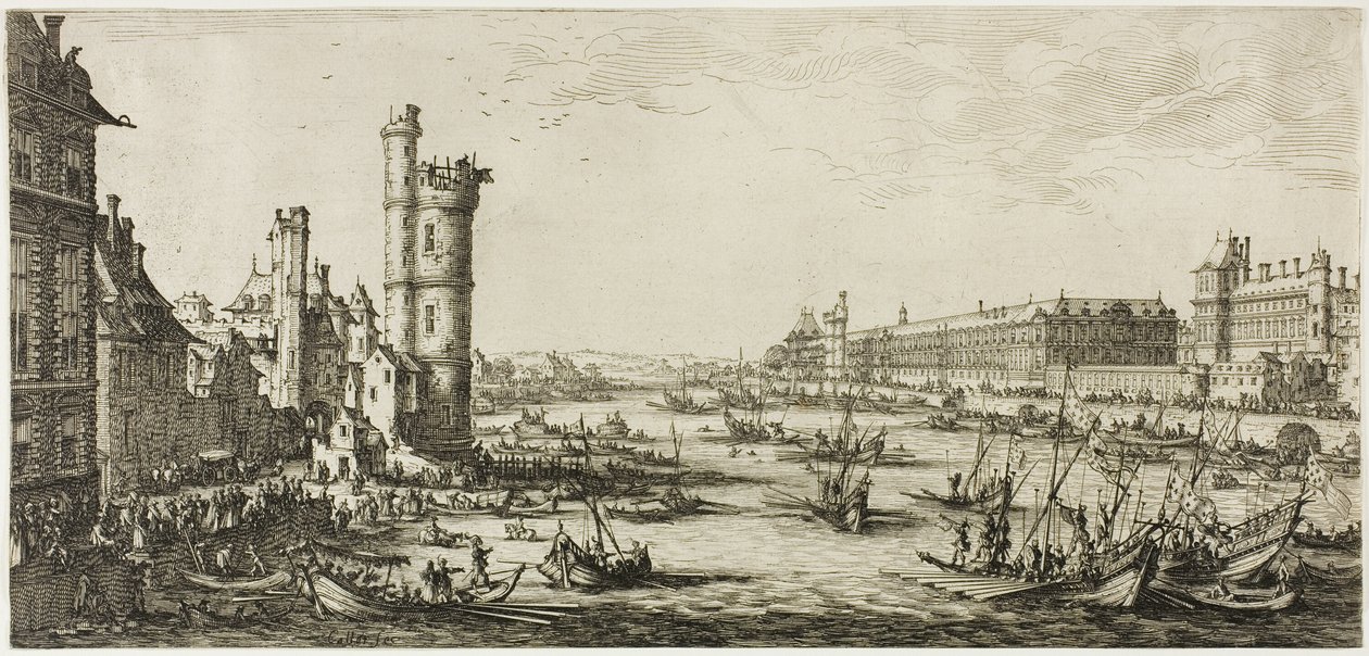 Widok na Luwr autorstwa Jacques Callot
