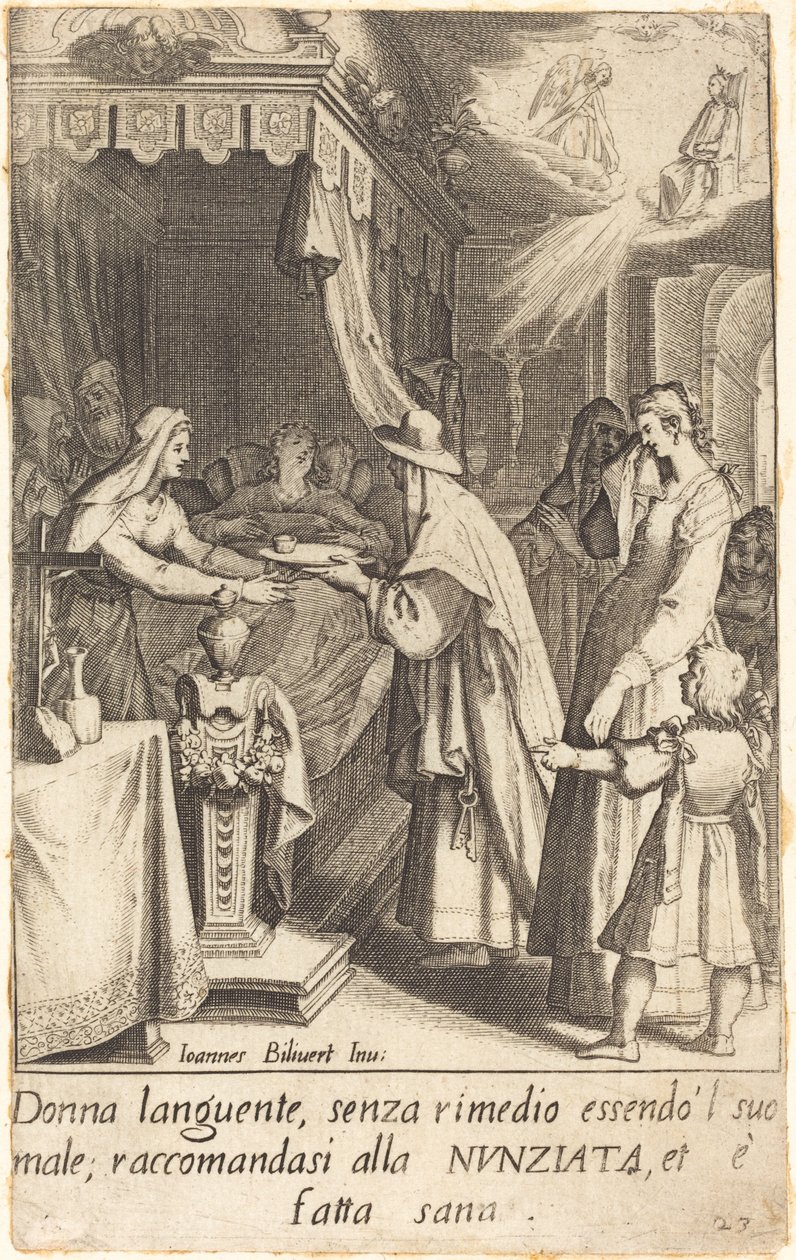 Wyleczona chora osoba autorstwa Jacques Callot after Giovanni Bilivert