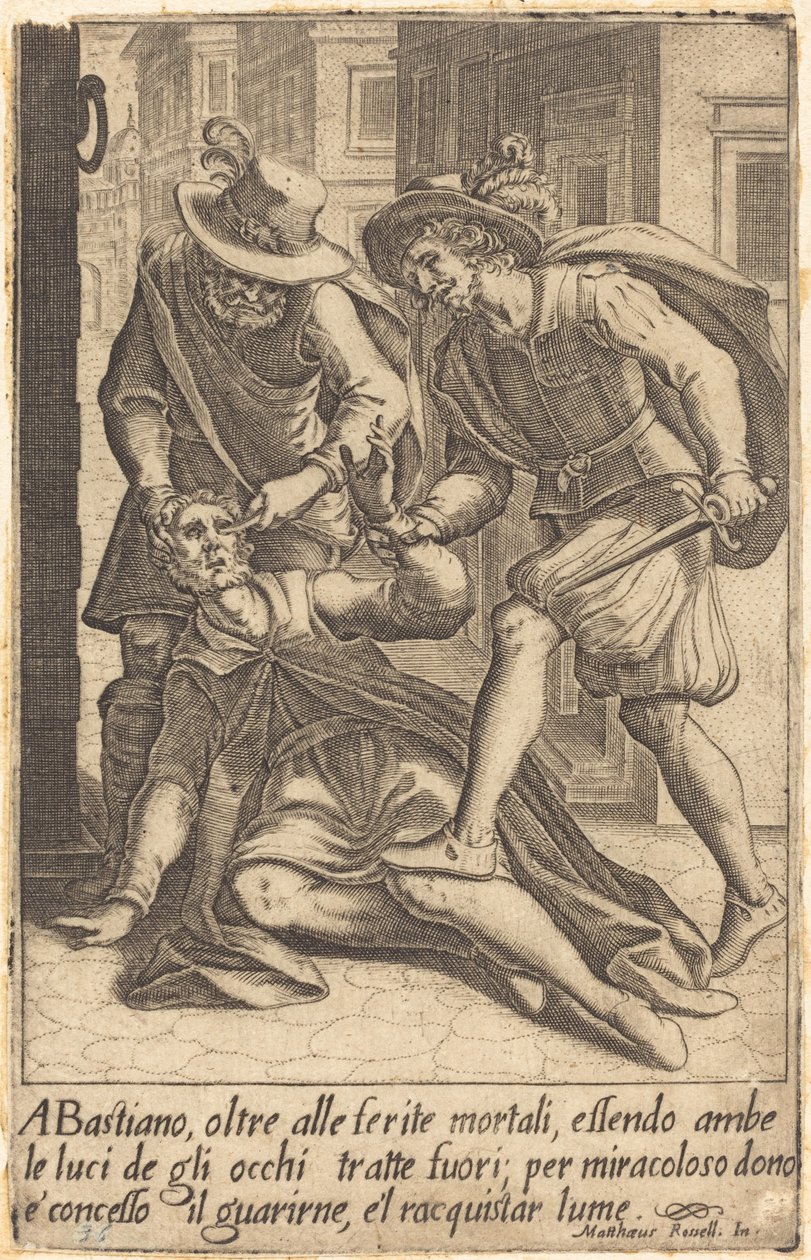 Bastiano autorstwa Jacques Callot after Matteo Rosselli