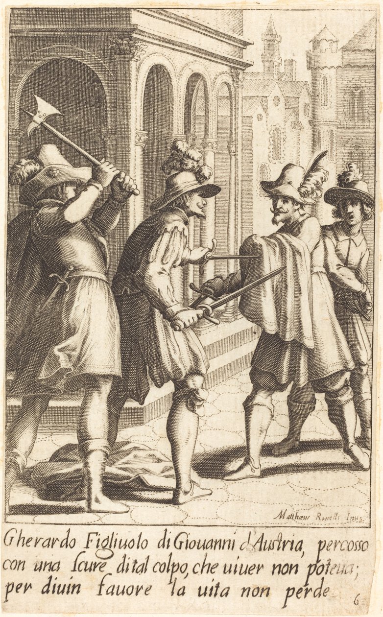 Gherardo autorstwa Jacques Callot after Matteo Rosselli