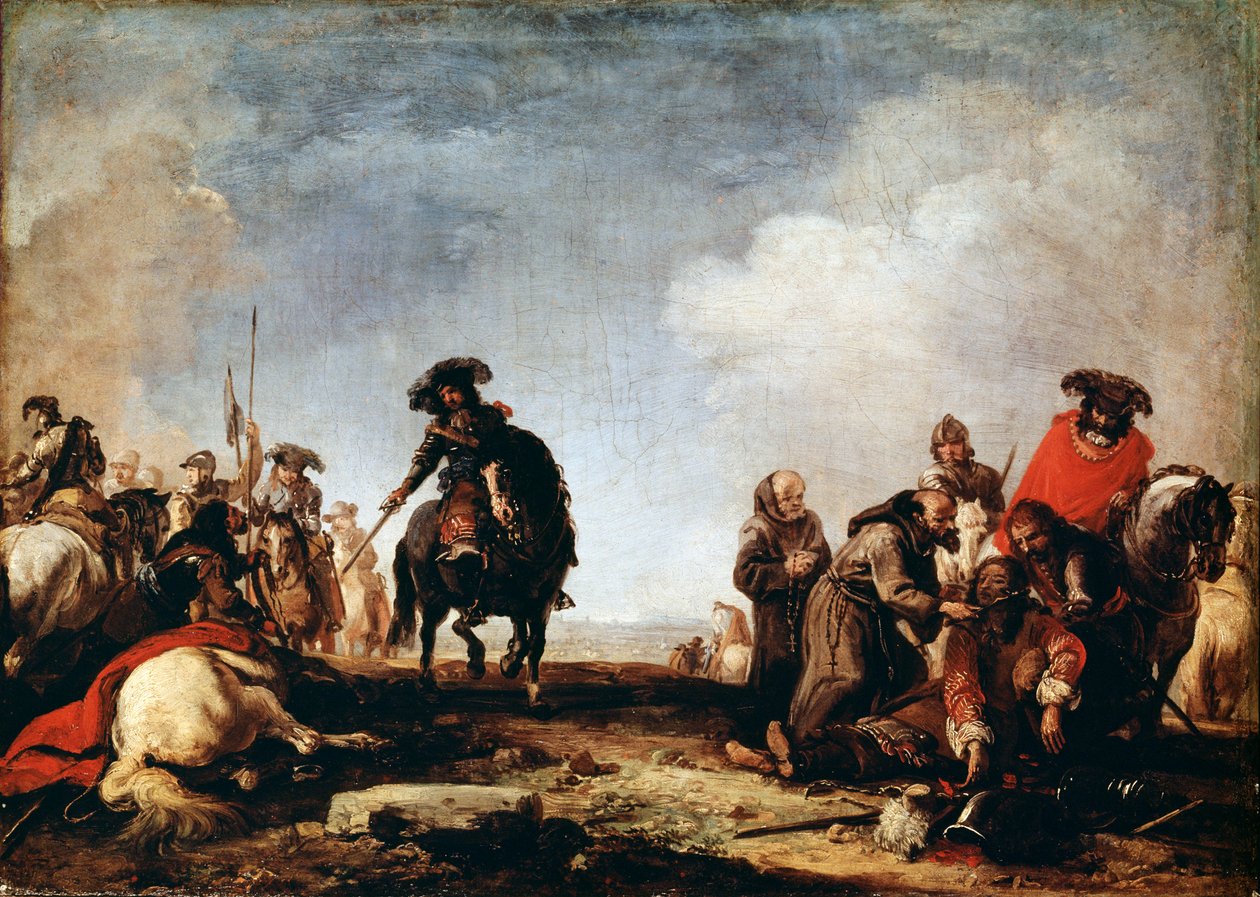 Po bitwie, XVII wiek. autorstwa Jacques Courtois