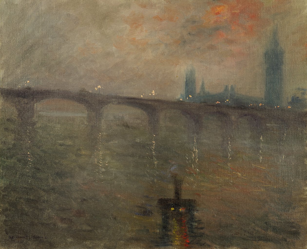 Wieczór, Westminster z mostu Waterloo autorstwa Jacques Emile Blanche