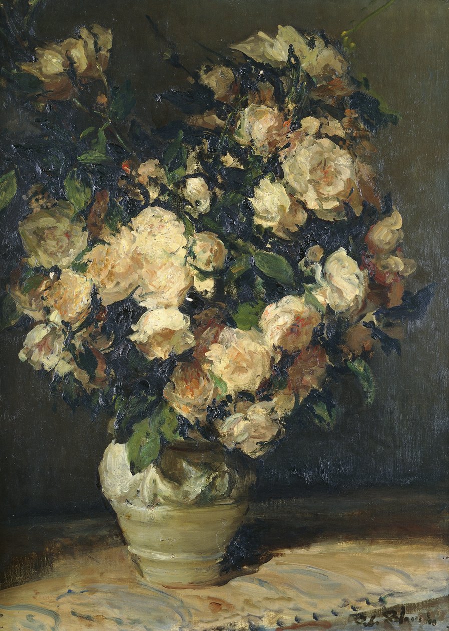 róże w wazonie, autorstwa Jacques Emile Blanche
