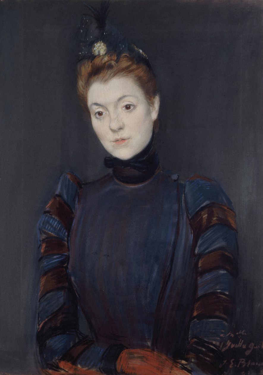 Yvette Guilbert, 1891. autorstwa Jacques Emile Blanche