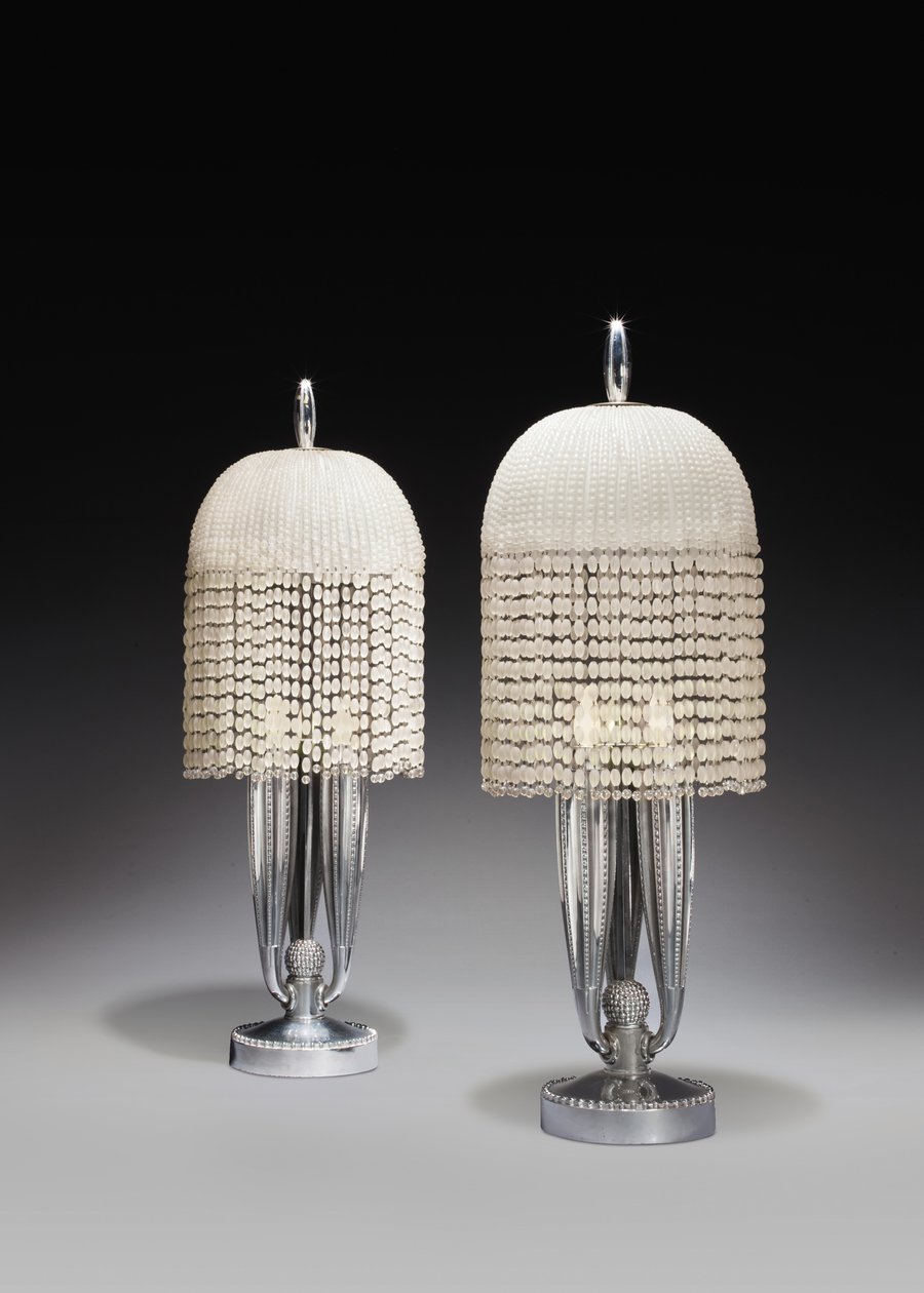 Para lamp stołowych, ok.1925 autorstwa Jacques Emile Ruhlmann