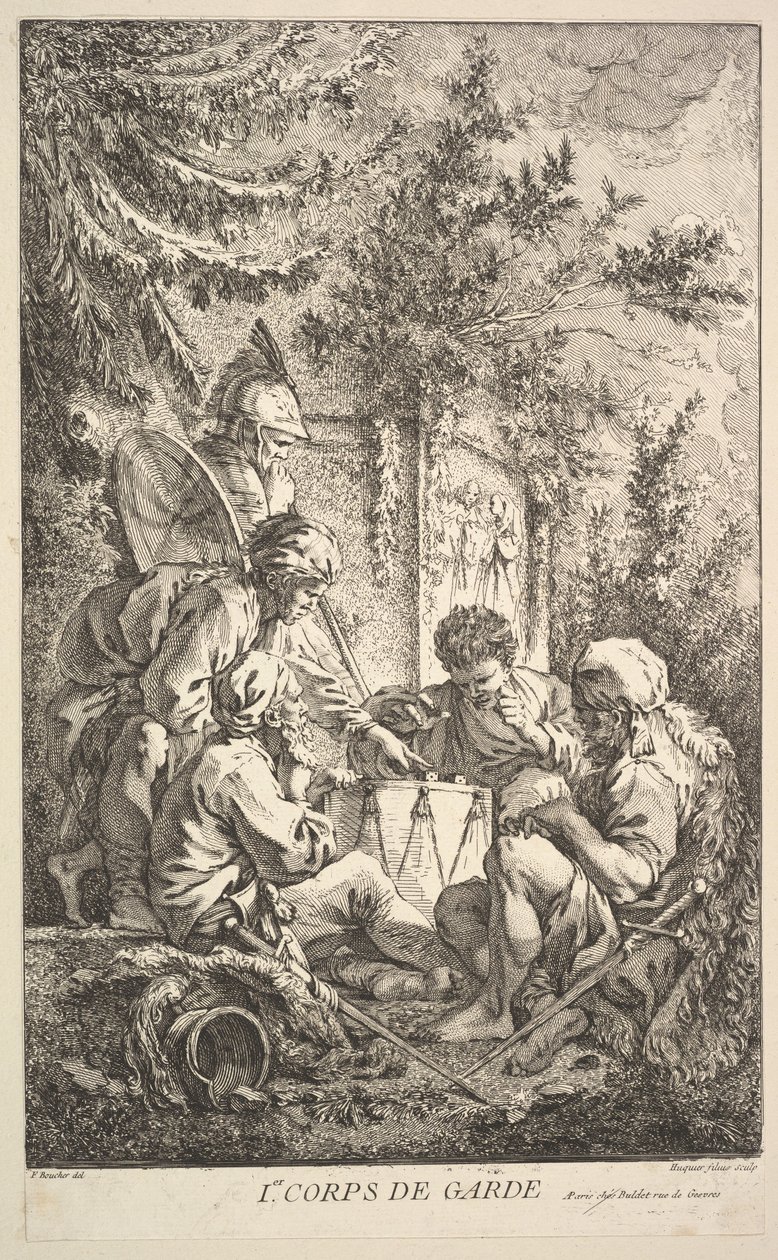 Pierwsza Strażnica, ca. 1754. autorstwa Jacques Gabriel Huquier