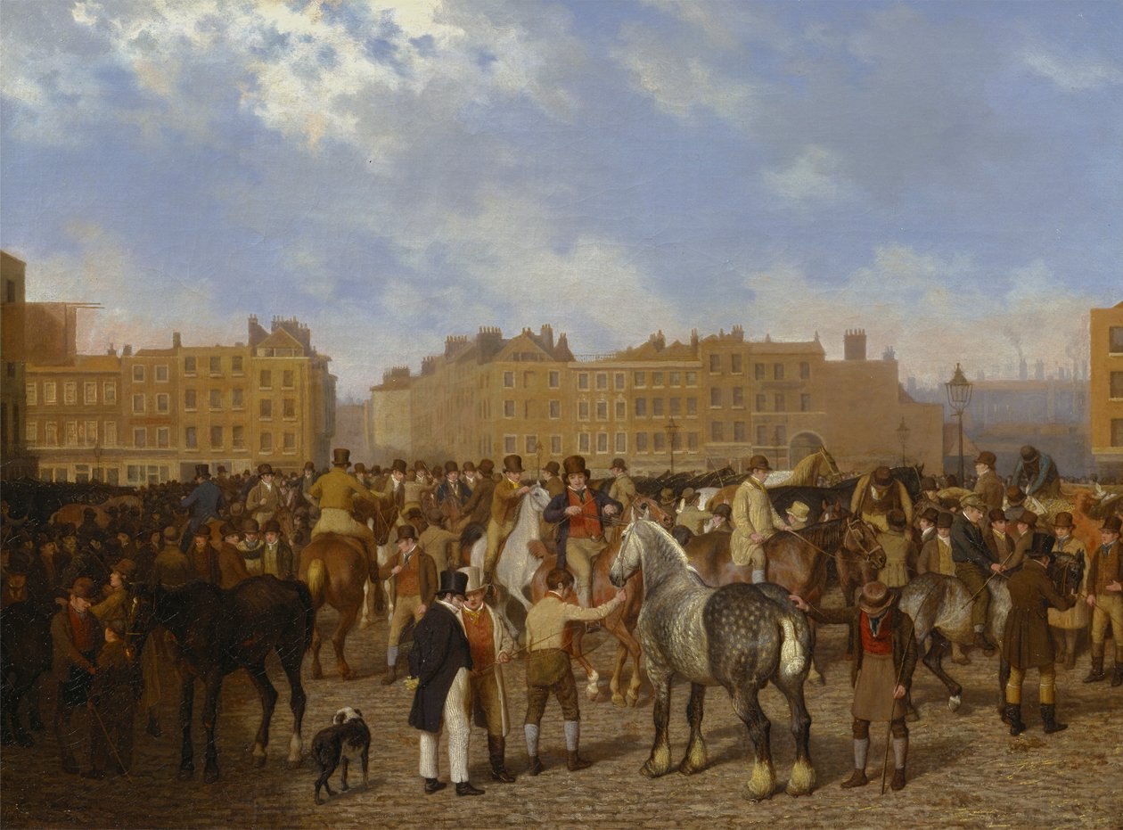 Old Smithfield Marketpolish autorstwa Jacques Laurent Agasse