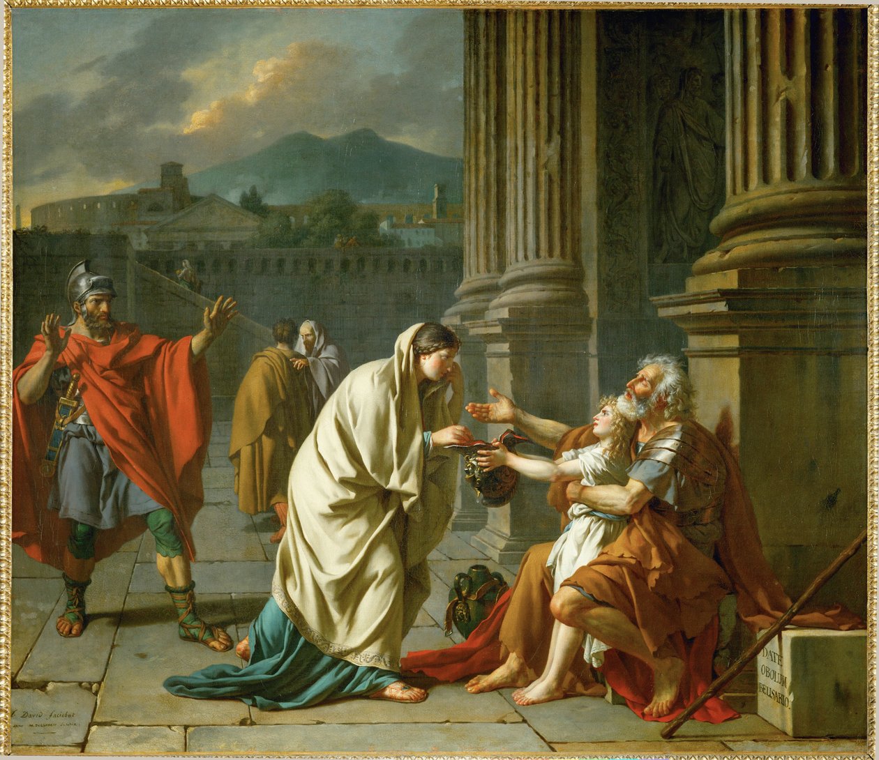 Belisarius błagający o jałmużnę ... autorstwa Jacques Louis David