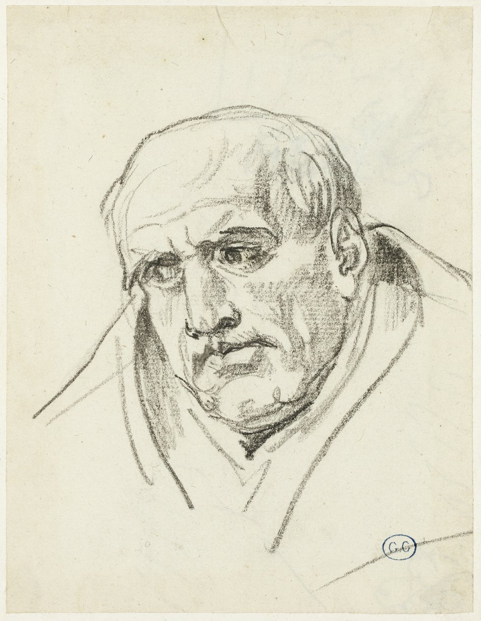 Popiersie starszego mężczyzny autorstwa Jacques Louis David