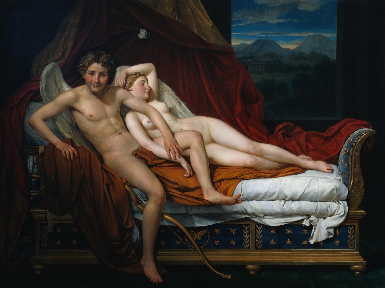 Kupidyn i Psyche autorstwa Jacques Louis David
