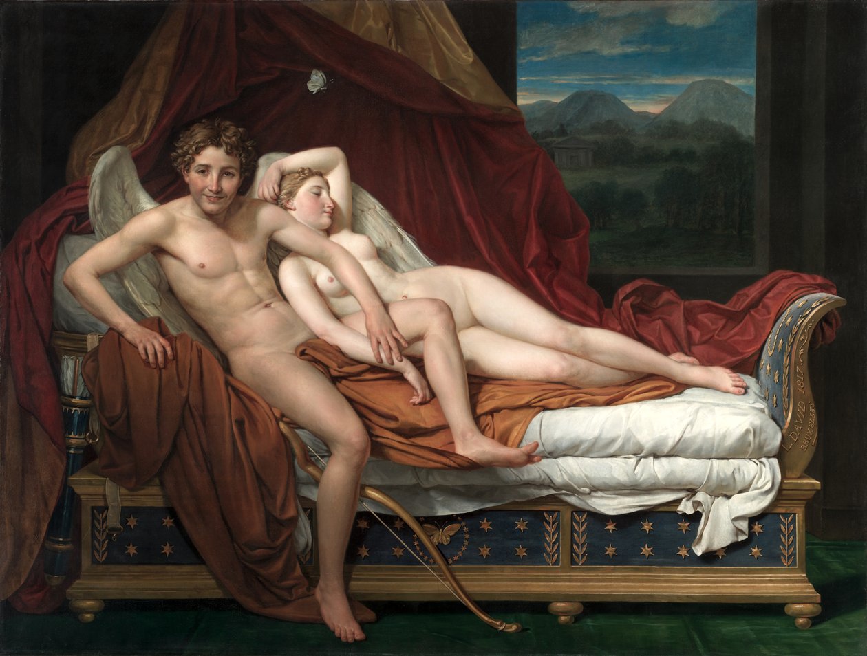 Kupidyn i Psyche autorstwa Jacques Louis David