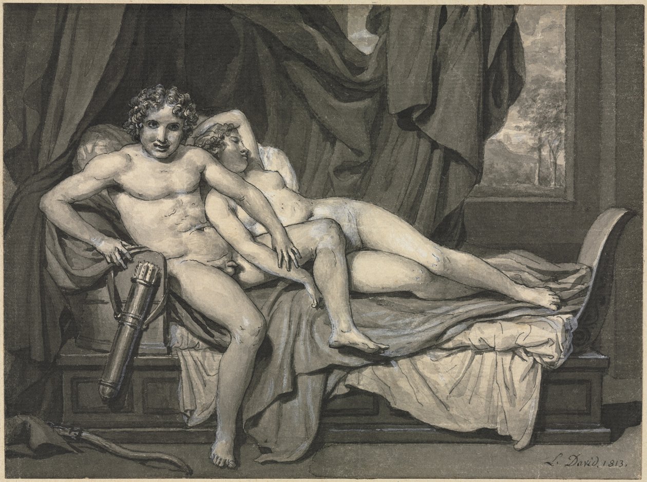 Kupidyn i Psyche, 1813. autorstwa Jacques Louis David