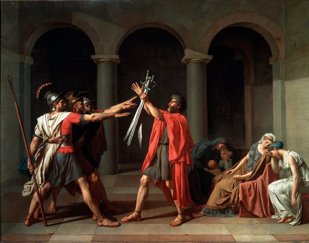 Przysięga Horatii autorstwa Jacques Louis David