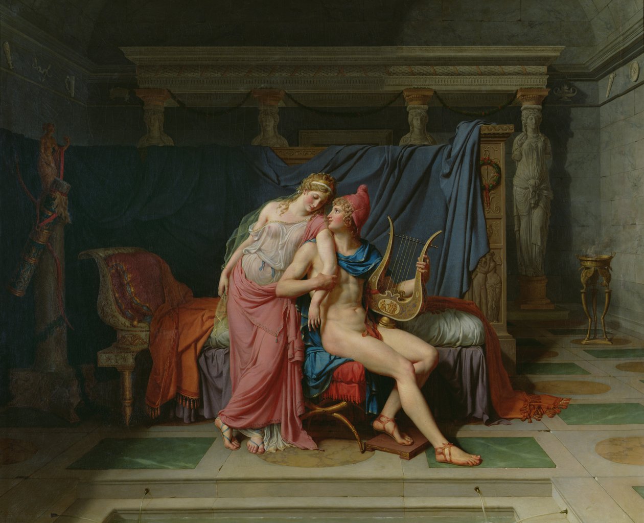 Paryż i Helena autorstwa Jacques Louis David