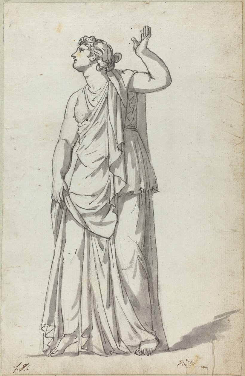 Rzymska statua muzy (Anchyrrhoe) autorstwa Jacques Louis David