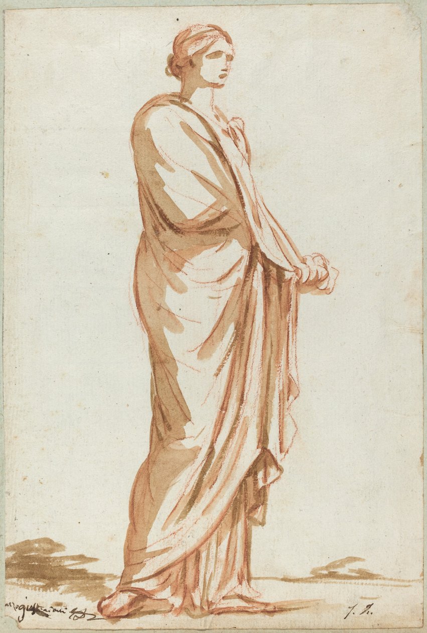 Rzymska statua stojącej kobiety autorstwa Jacques Louis David