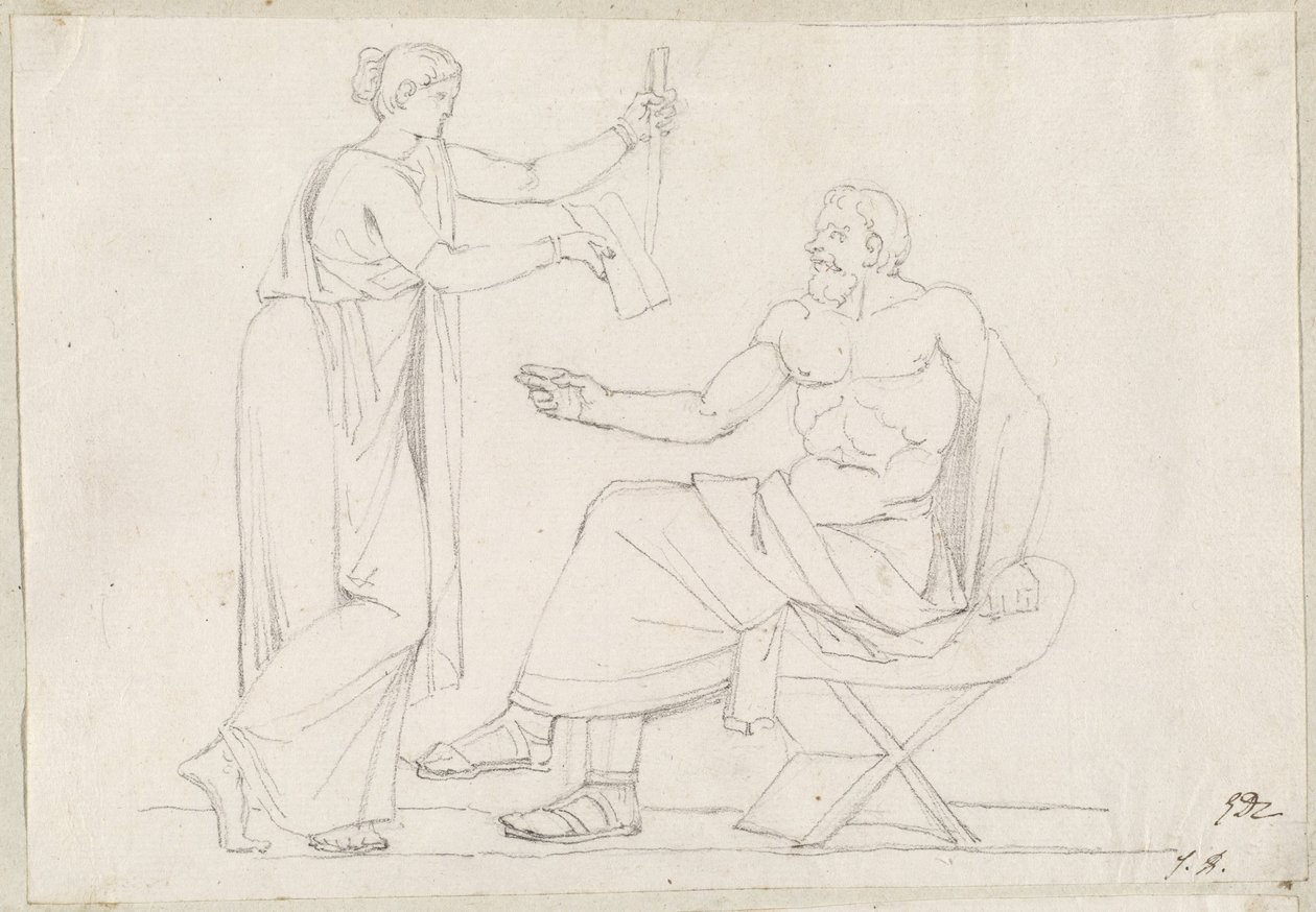 Sokrates i Diotime autorstwa Jacques Louis David