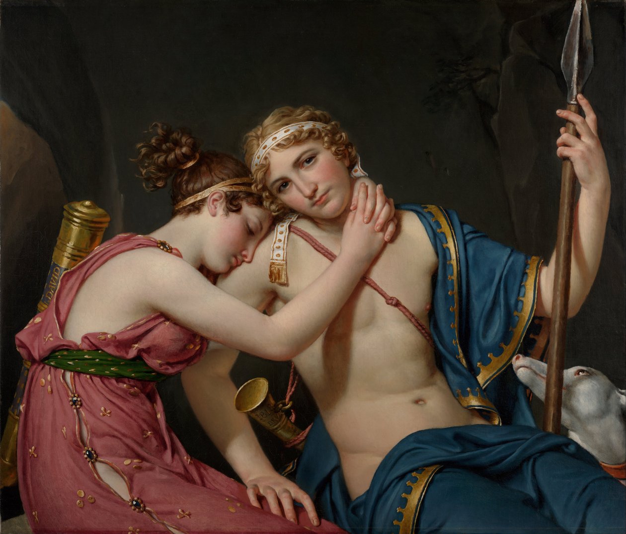 Pożegnanie Telemacha i Eucharis autorstwa Jacques Louis David