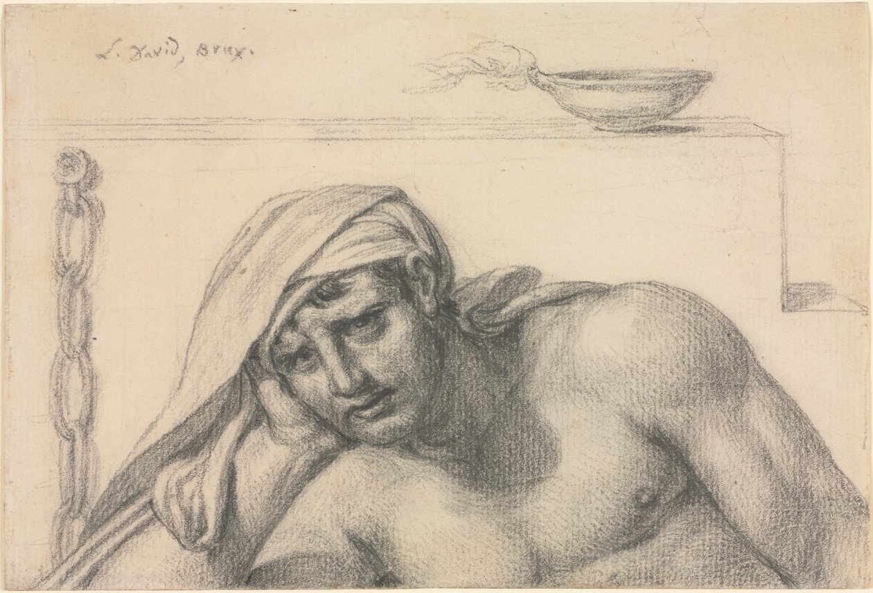 Więzień, 1819. autorstwa Jacques Louis David