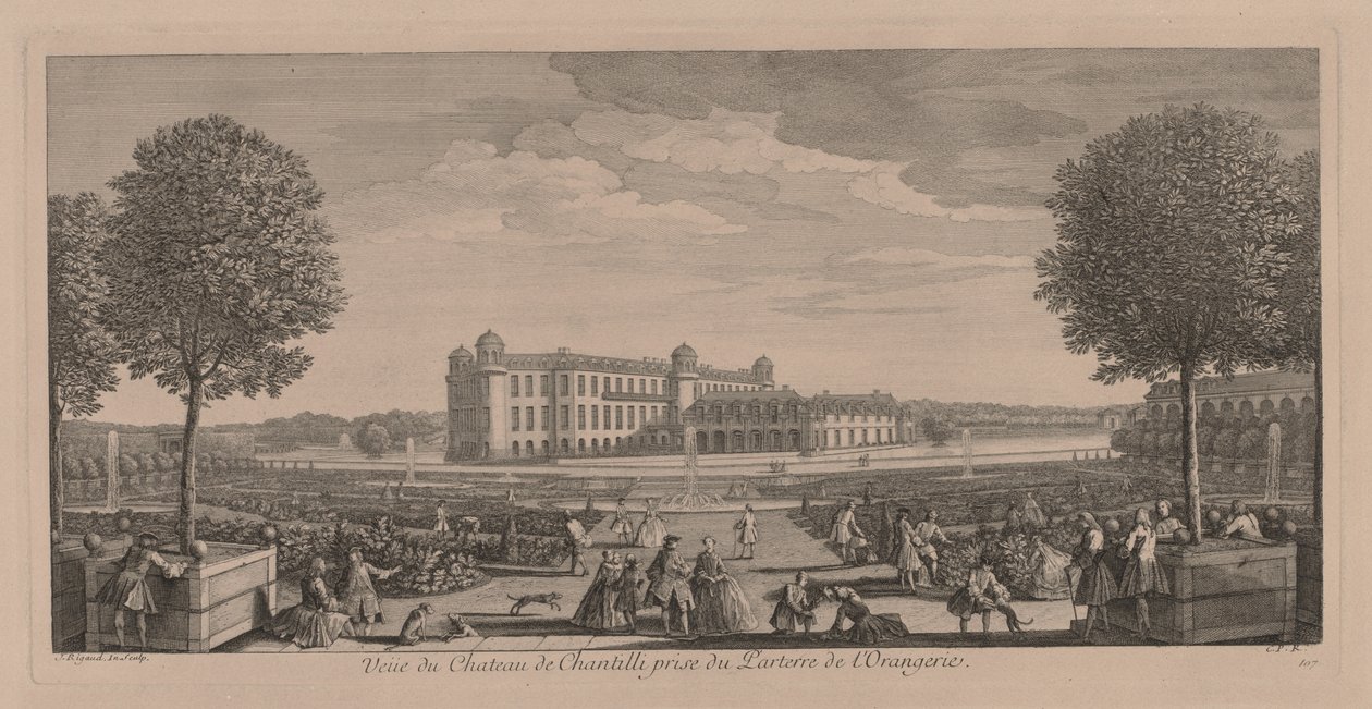 Zamek Chantilly. autorstwa Jacques Rigaud