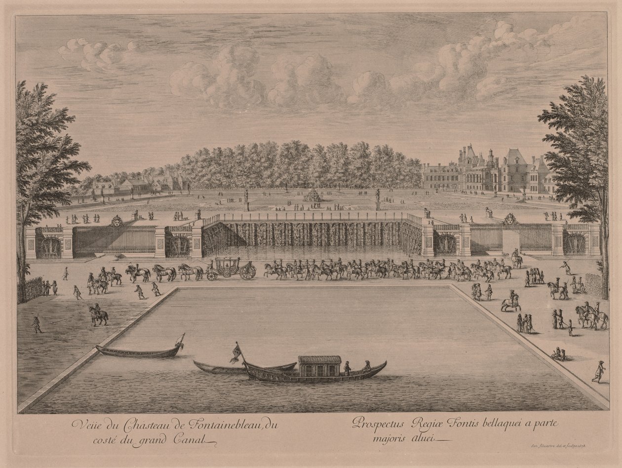 Chateau Fontainebleau od Canal Grande. autorstwa Jacques Rigaud