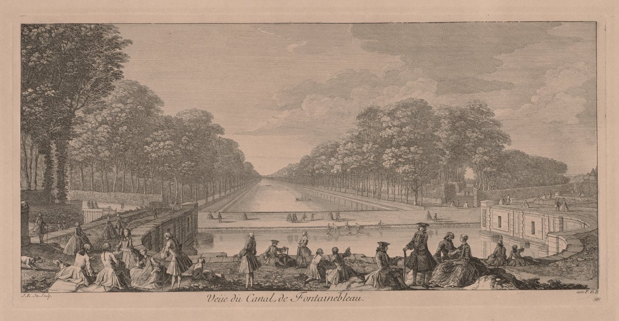 Kanał w Fontainebleau. autorstwa Jacques Rigaud