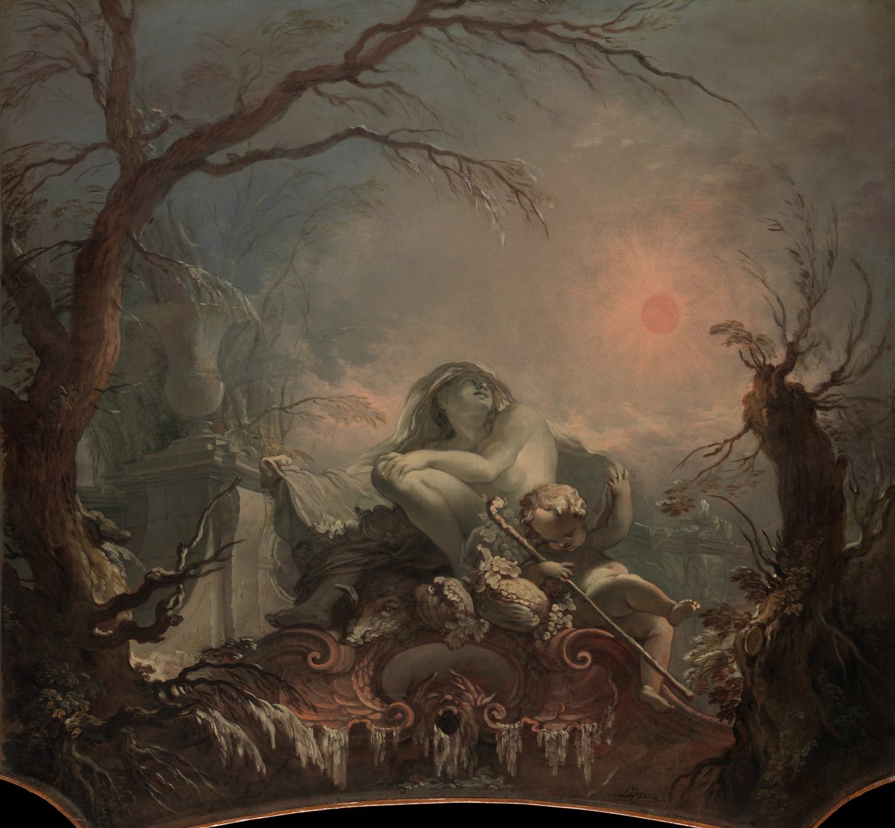 Alegoria zimy. autorstwa Jacques de Lajoue II