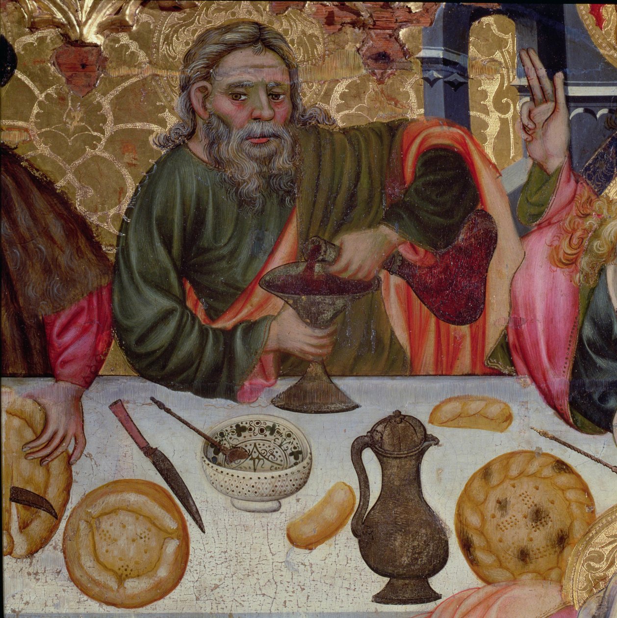 Ostatnia Wieczerza: Św. Piotr, fragment autorstwa Jaime Ferrer