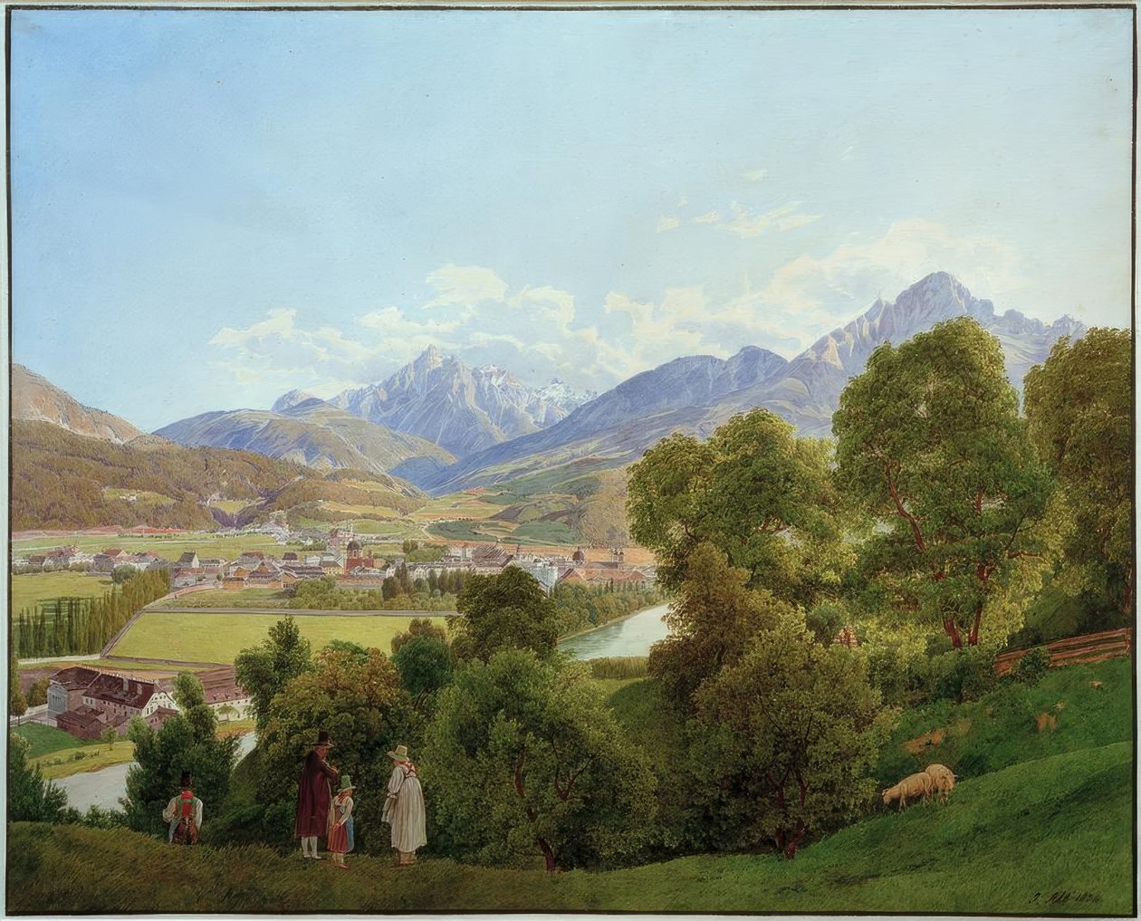 Widok na Innsbruck autorstwa Jakob Alt
