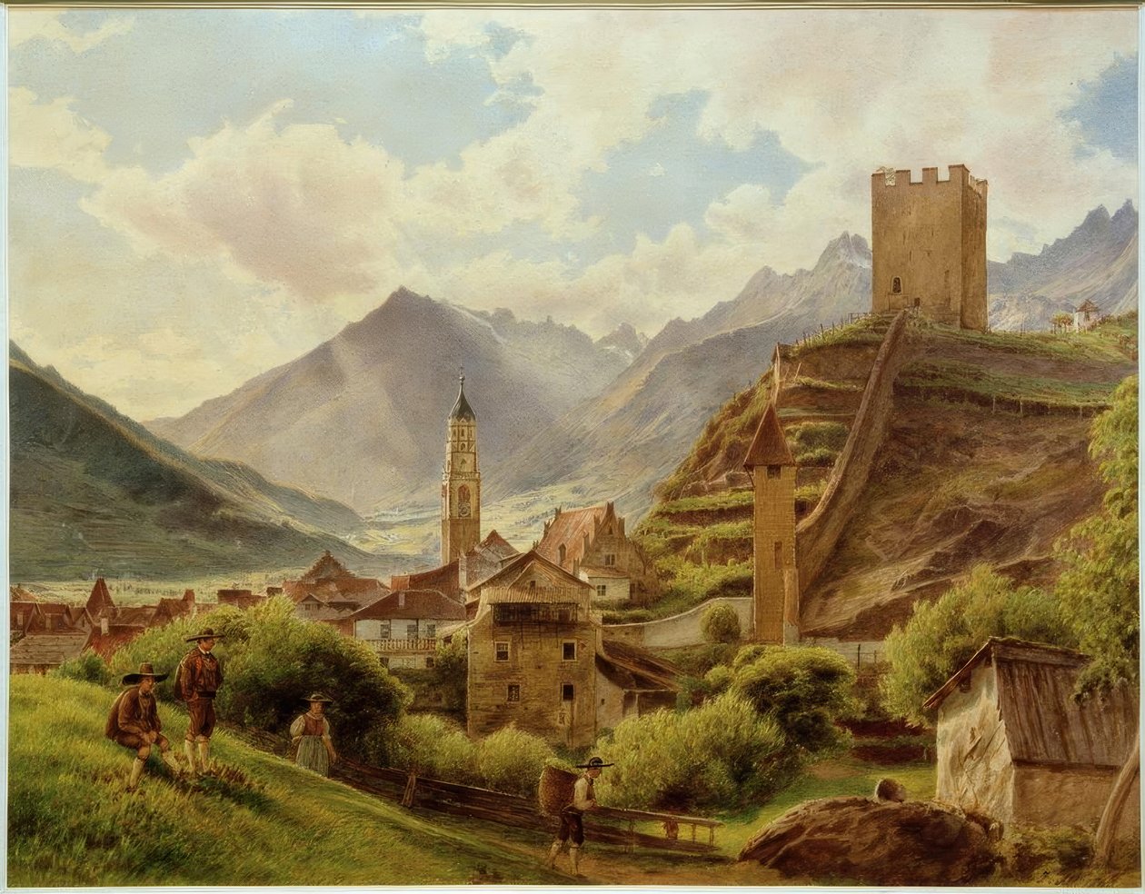 Widok na Merano autorstwa Jakob Alt