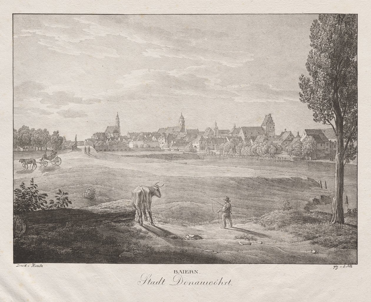 Bawaria, miasto Donauworth autorstwa Jakob Alt