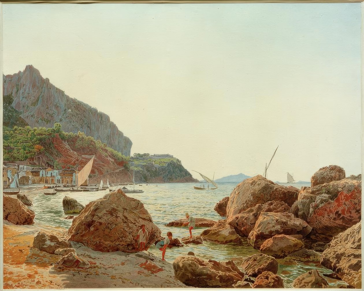 Wielka Marynarka Wojenna na wyspie Capri autorstwa Jakob Alt