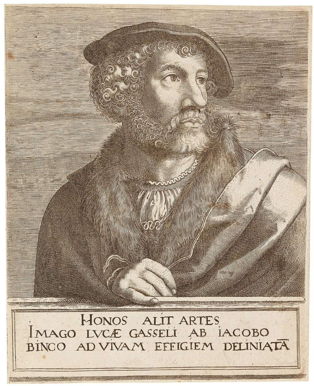 Portret artysty Lucasa Gassela. autorstwa Jakob Binck