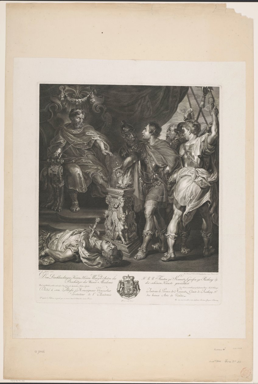 Mucius Scaevola autorstwa Jakob Matthias Schmutzer