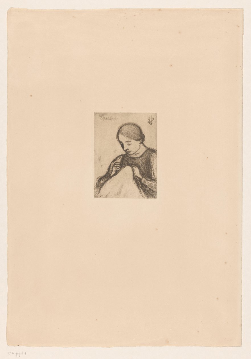 Portret Malwiny Dedeyn z rękodziełem autorstwa Jakob Smits