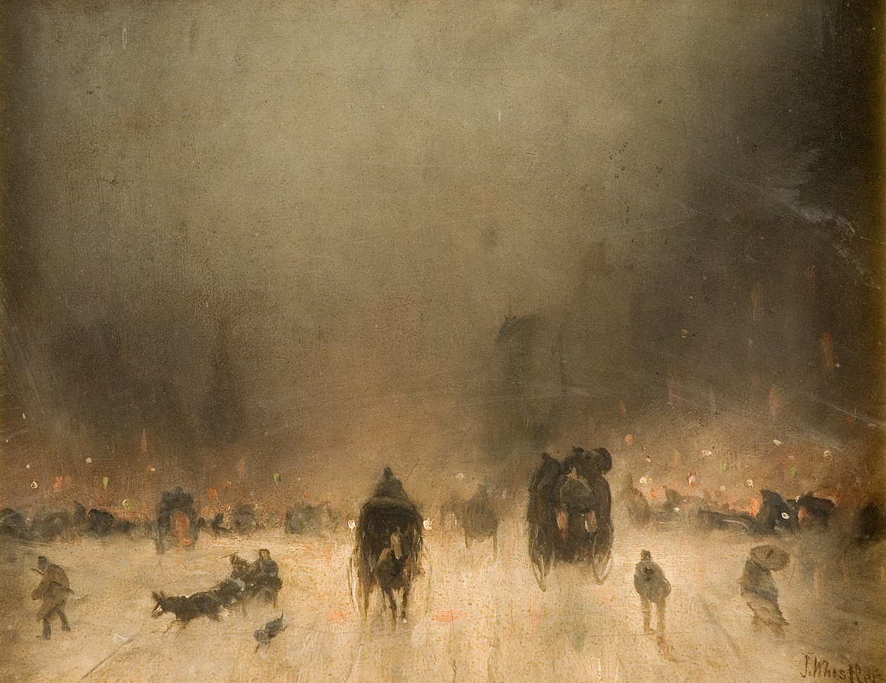 Mglista noc w Londynie autorstwa James Abbott McNeill Whistler