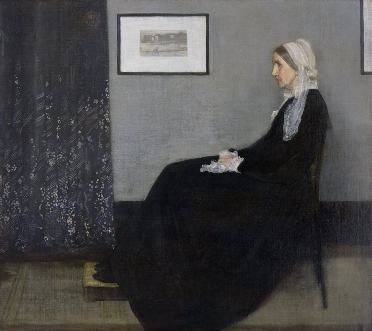 Aranżacja w kolorze szarym i czarnym nr 1 LUB Portret Matki Artysty Matka Whistlera autorstwa James Abbott McNeill Whistler