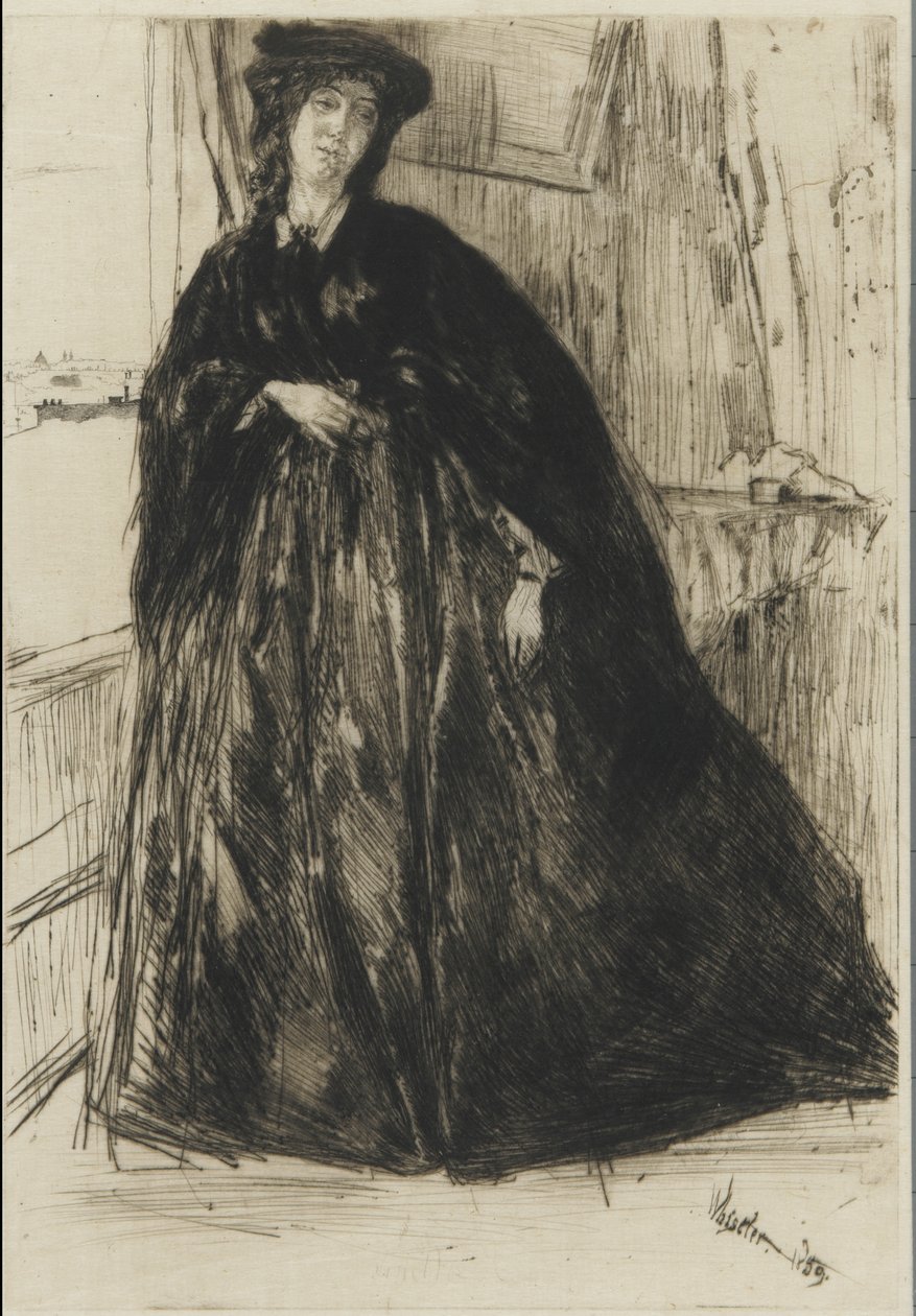 Finette, 1859 (sucha igła na papierze) autorstwa James Abbott McNeill Whistler