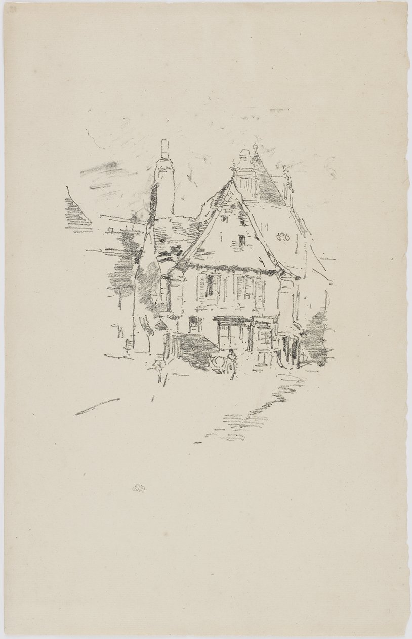 Dachy dwuspadowe, Vitre, 1893 (lit na papierze) autorstwa James Abbott McNeill Whistler