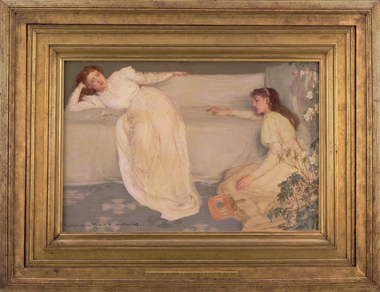 Symfonia w bieli, nr III, 1865-67 (wraz z ramą) (patrz także 88677) autorstwa James Abbott McNeill Whistler