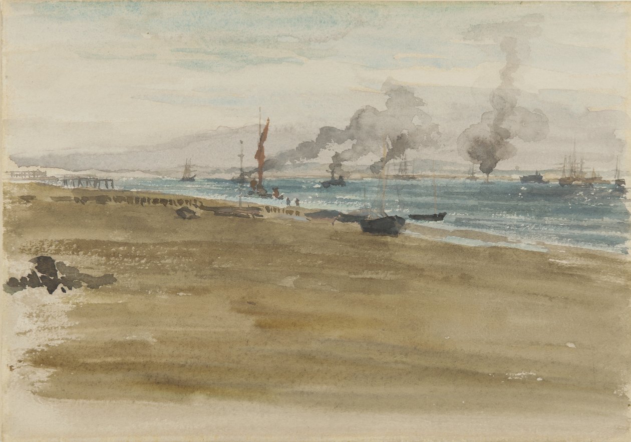 Ujście rzeki, 187677 autorstwa James Abbott McNeill Whistler