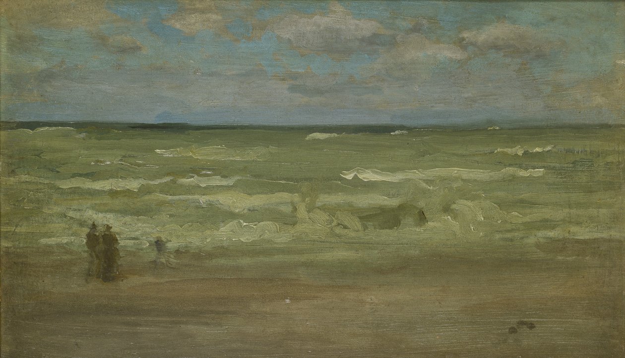 Brzeg, Pourville, XIX w. autorstwa James Abbott McNeill Whistler