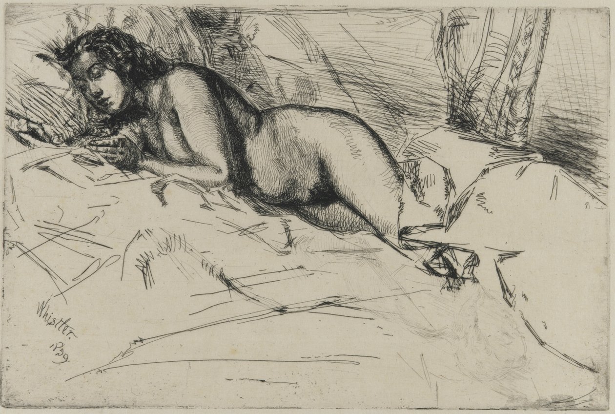 Wenus, 1859 (akwaforta na papierze) autorstwa James Abbott McNeill Whistler
