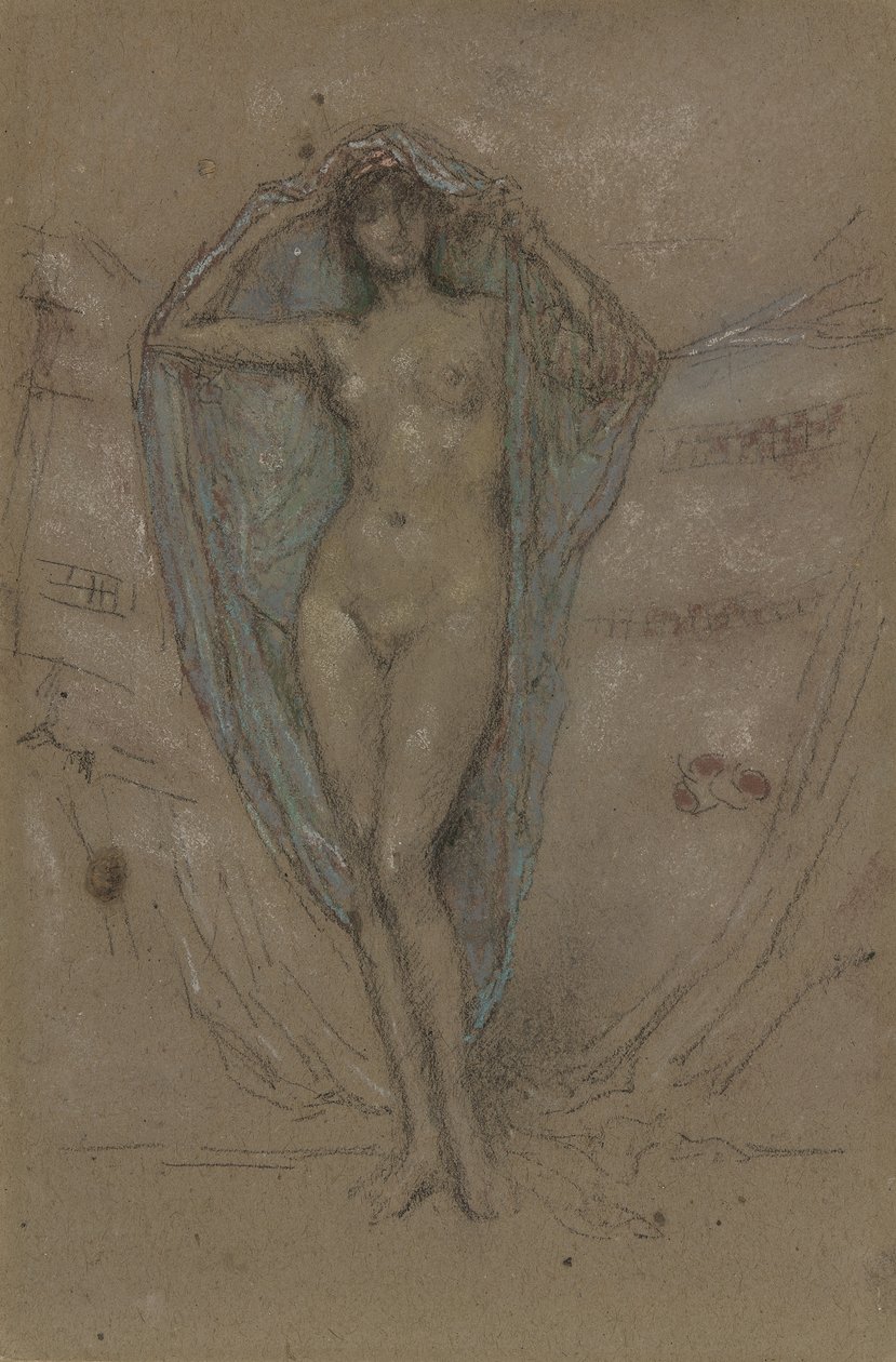 Venus Astart, 188890 (kreda i pastel na brązowym papierze) autorstwa James Abbott McNeill Whistler