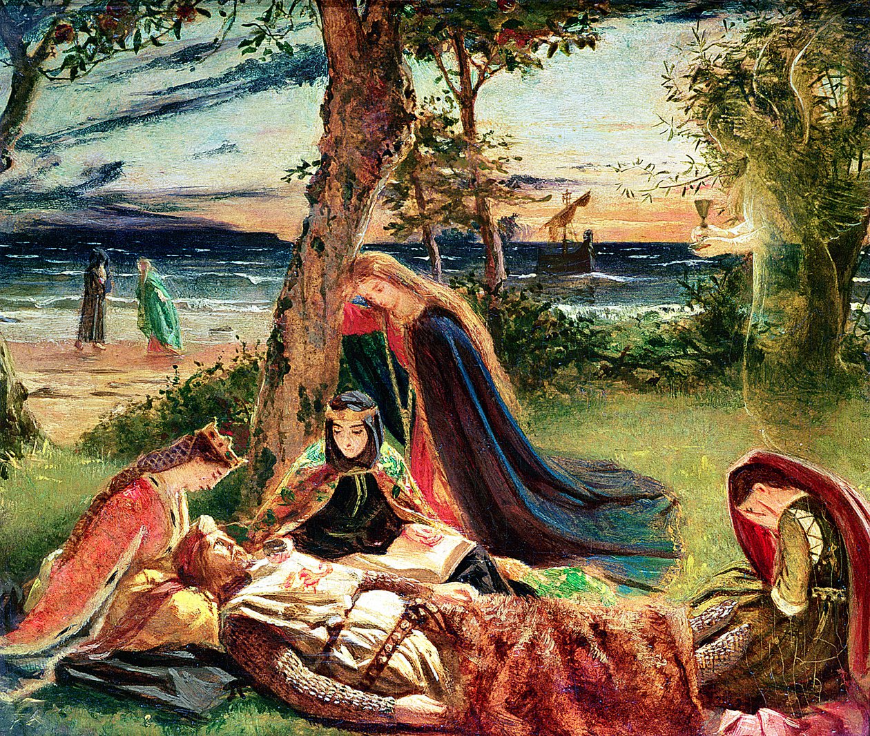 Śmierć Artura, c.1861 autorstwa James Archer