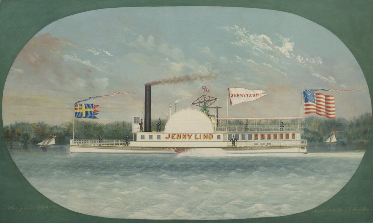 Parowiec Jenny Lind, 1850 autorstwa James Bard