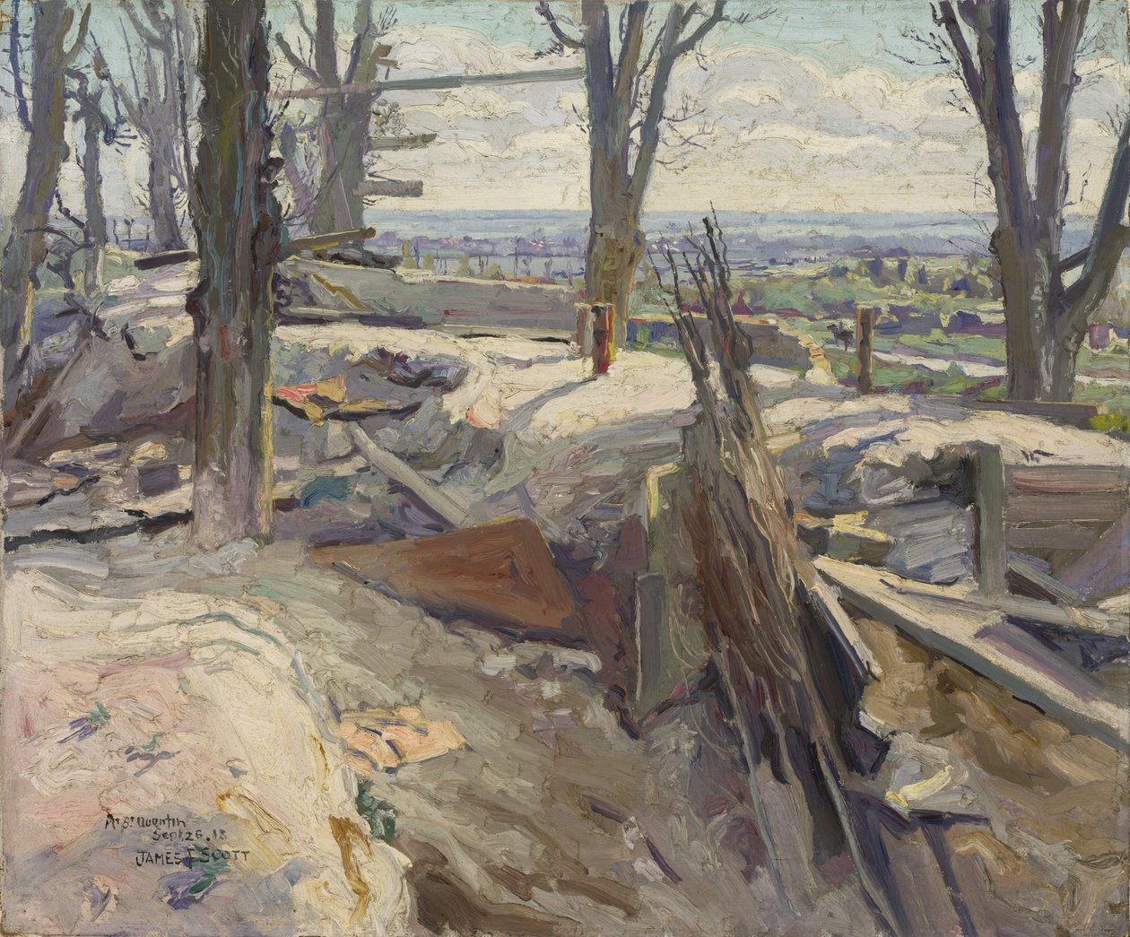 Mont St Quentin, 1918 r. autorstwa James F. Scott
