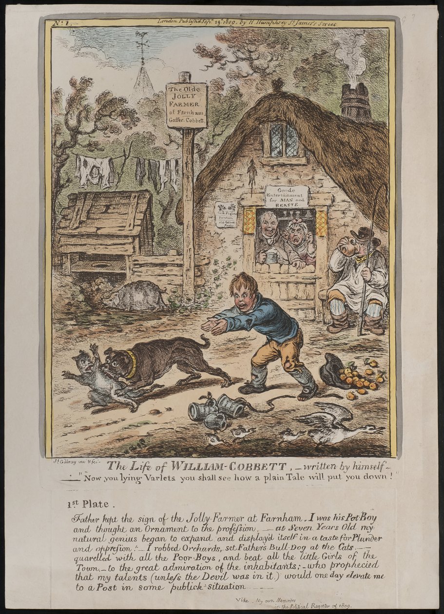 Życie Williama Cobbetta, napisane przez niego samego autorstwa James Gillray