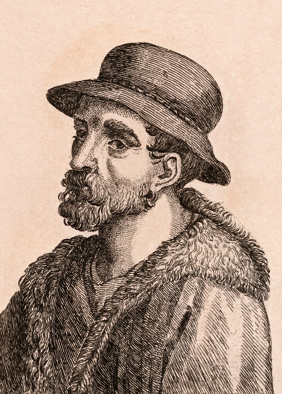 Giovanni da Udine, ilustracja z "75 Portraits Of Celebrated Painters From Authentic Originals", wydanej w Londynie w 1817 r. autorstwa James Girtin