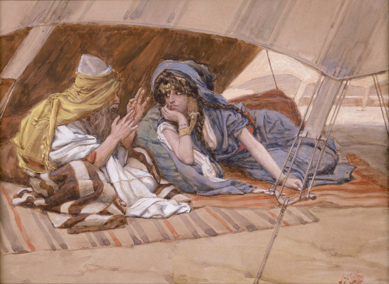 Radca Abramsa w Sarai autorstwa James Jacques Joseph Tissot